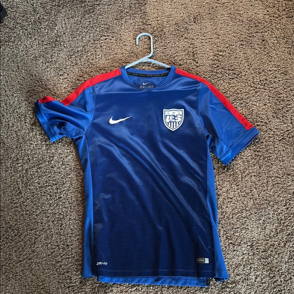 Nike Blue and Red Soccer Jersey